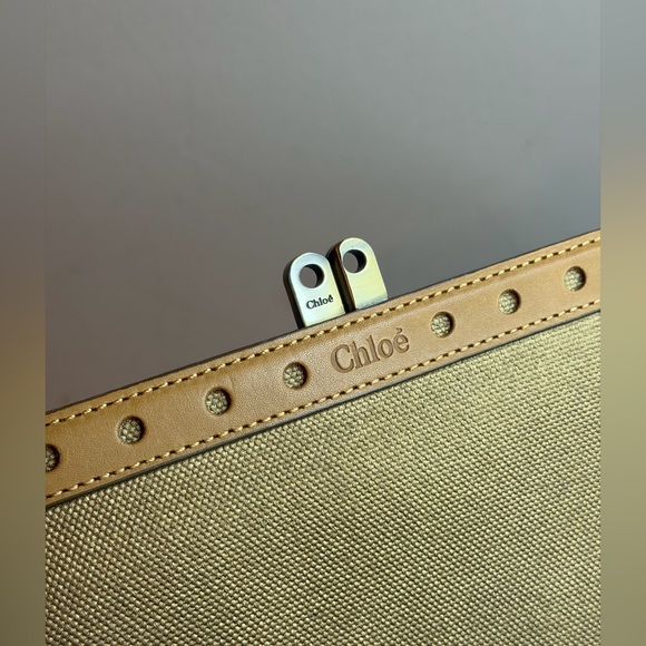 Chloé Canvas/Leather Clutch Bag - Picture 2 of 12